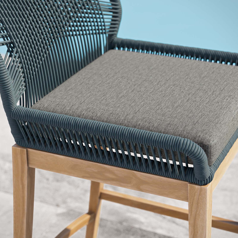 Tabouret de bar Modway Wellspring, Graphite, Bleu