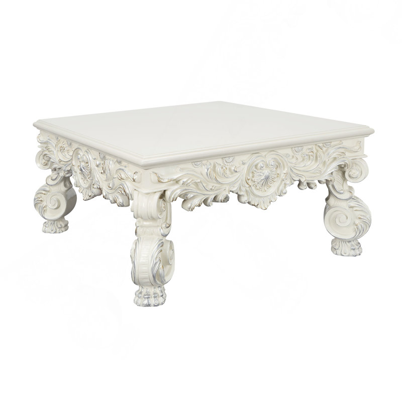 Adara Antique White Finish Coffee Table