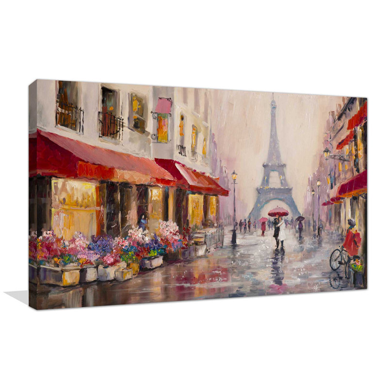 «Paris, France» par Lawrence Studios, reproduction d'art sur toile tendue, H 28 po x l 48 po x p 1,5 po