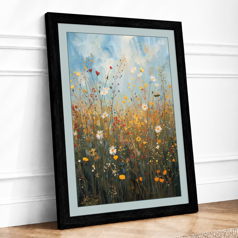 Wildflower Meadow Botanical - Print, Black, A3 - 42.0 x 29.7 cm