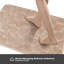 Ensemble de 2 tapis de bain en mousse viscoélastique, tapis de bain antidérapant et tapis de toilette en U, très doux et absorbant l'eau, beige-1825270494