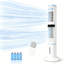 Evaporative Air Cooler, Dual-zone Oscillating Tower Fan With 360° Upper & 60° Lower Oscillation