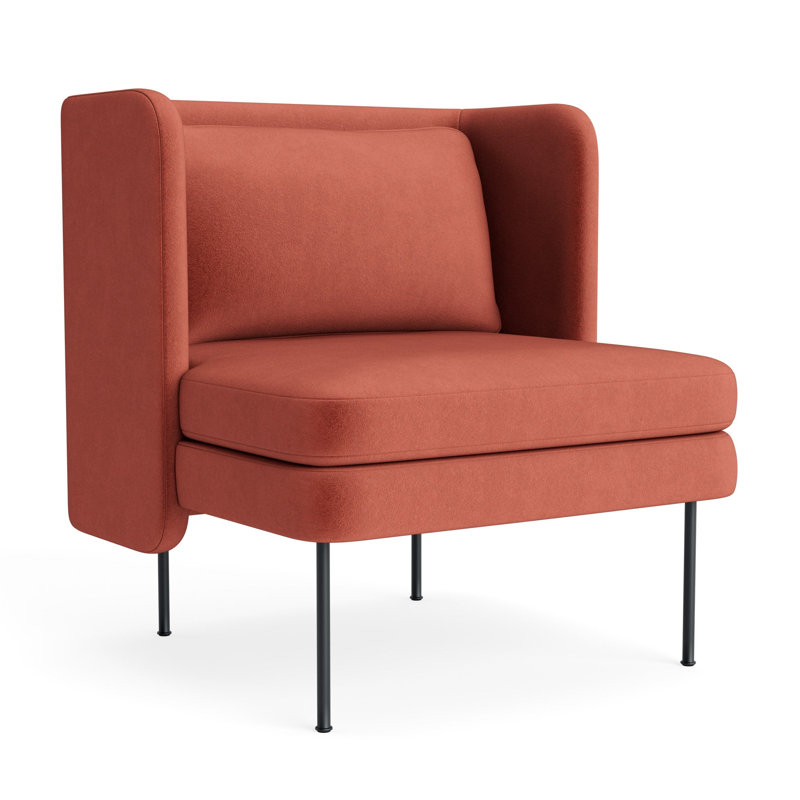MTO - Bloke Lounge Chair, Tomato Velvet