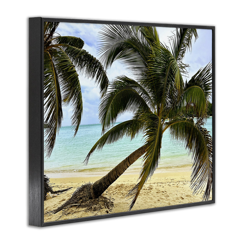 «L penché sur la plage», estampe numérique encadrée par Kali Wilson, Giclée encadrée noir minuit, H 11 po x l 14 po