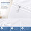 Protège-matelas à fermeture à glissière élastique Abrego avec surface respirante, imperméable, lavable et confortable-2057262349