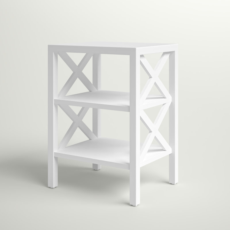 Yosaira Solid Wood End Table, White