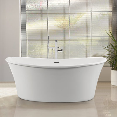 MTI Solutions Freestanding Soaker Tub - Matte
