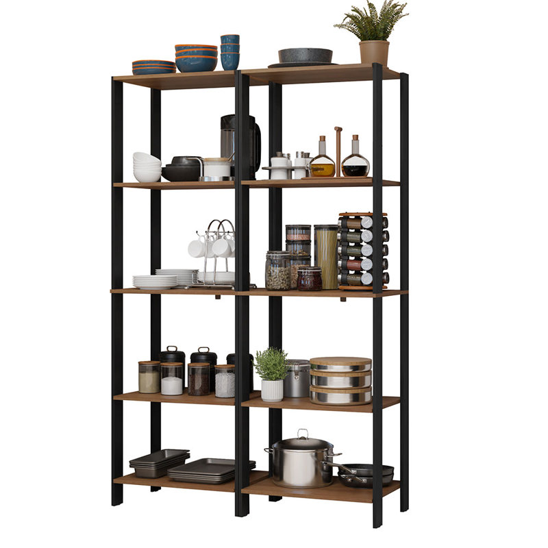  Armoire de rangement pour garage avec 10 tablettes ouvertes L 47 po, Brown