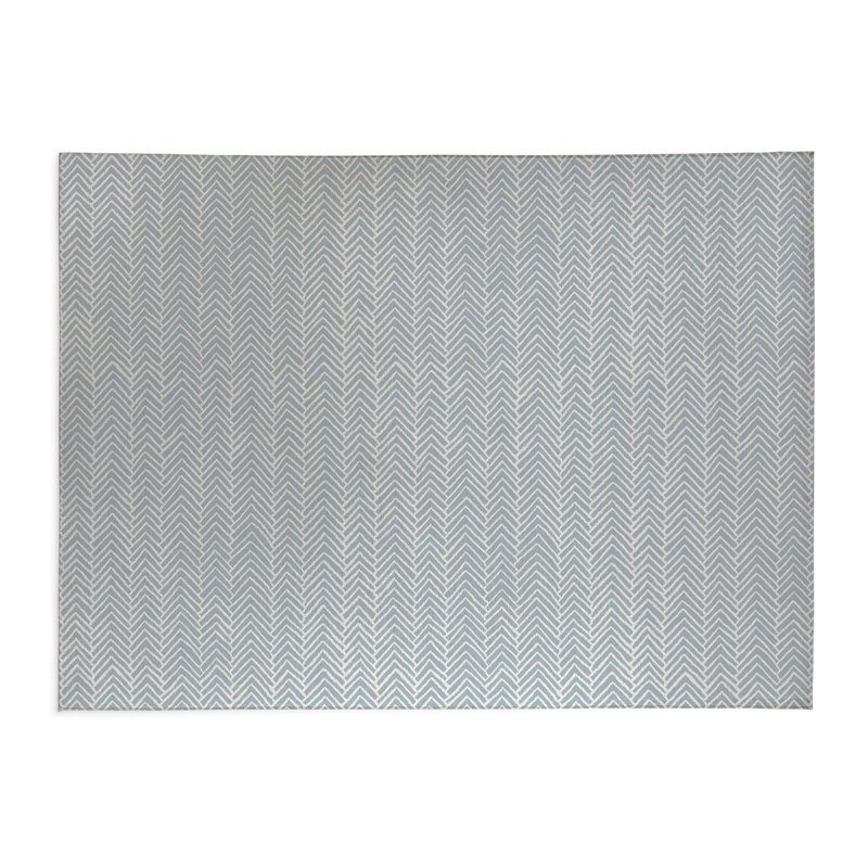 Chevron Snug Activity Mat, Slate Blue/Blue, Rectangle 2' x 3'