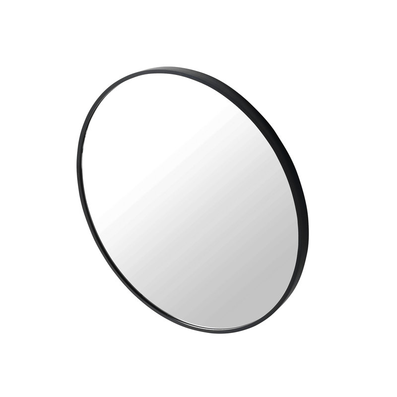 24"  Large Round Black Circular Mirror