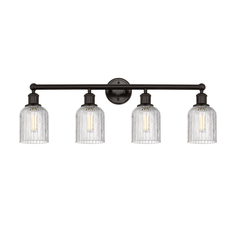Fiennes 4 - Light Dimmable Vanity Light, Oil Rubbed Bronze, Clear