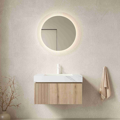 Meuble-lavabo de salle de bain avec rangement