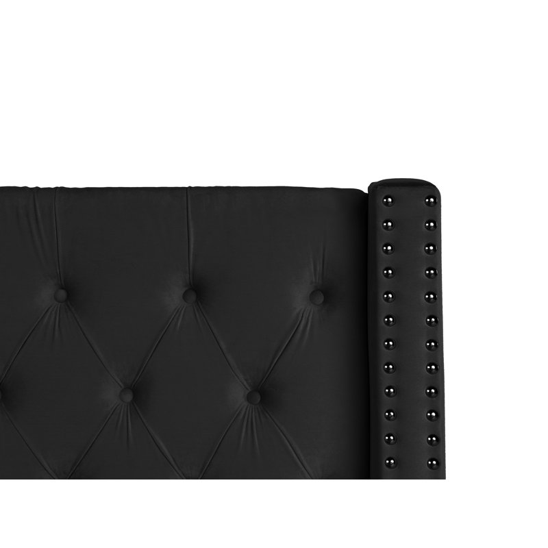 Shala Upholstered Ottoman Storage Bed, Double (4'6), Black