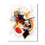 Horloge murale abstraite rouge et noire Symphony III-1618866373
