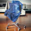 Blue Agate Stone Design - coussin imprimé abstrait-29963625-29961827