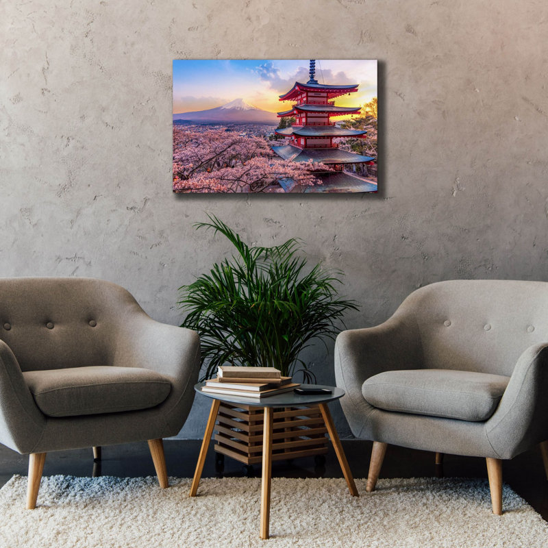 «Chureito Pagoda Japon» par Epic Portfolio, art mural sur toile, H 26 po x l 40 po x P 1,5 po