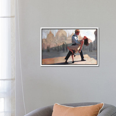 Dancing In The Piazza 1 Piece Wall Art on Canvas