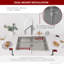 Stylish Dual-Mount 27" Single Bowl Stainless Steel Kitchen Sink with Strainer