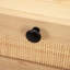 Ensemble de table de chevet à tiroir simple en rotin - grain de bois original
