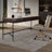 White Rectangular with 3 drawers desk-108985621