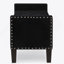 Banc rembourré capitonné avec rangement à boutons et garniture cloutée, siège d'entrée rembourré pour salon-496361114