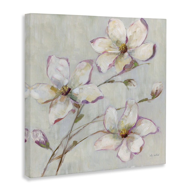 «Apple Blossom Botanicals», art mural sur toile par Sally Swatland, H 36 po x l 36 po