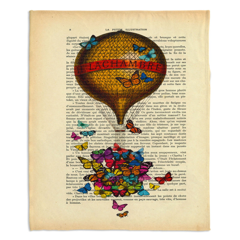  Couverture Balloon Butterflies, 68 po x 80 po