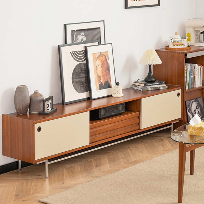 Meuble télé avec tablette ouverte Retro Wood, H 19,68 po x L 70,86 po x l 15,75 po
