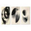 Géométrie noire et blanche «Minimal Curves II», ensemble de 3 toiles abstraites encadrées-129075419-129075423