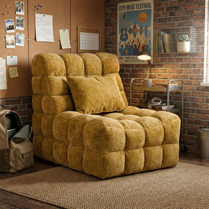 Fauteuil d'appoint Sorma, Jaune