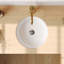 DeerValley 16" x 16" Round Ceramic Undermount Bathroom Sink with Overflow