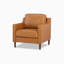 Artdeco Home Keven Camel Faux Leather Armchair-1642761030