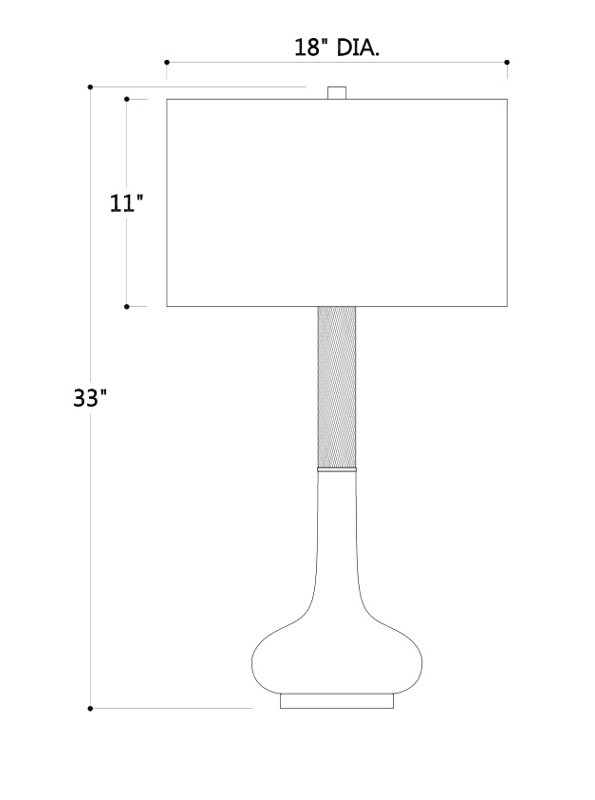 Charlie Table Lamp, Clear/Bronze