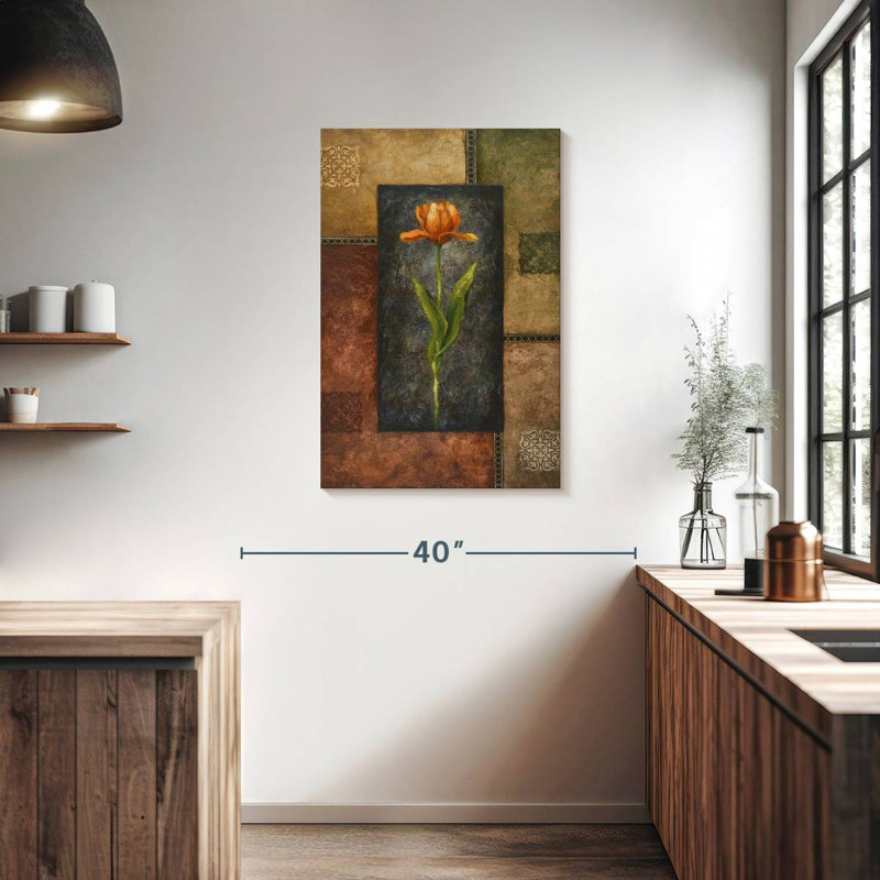 Antique Orange Tulip, 36" H x 24" W