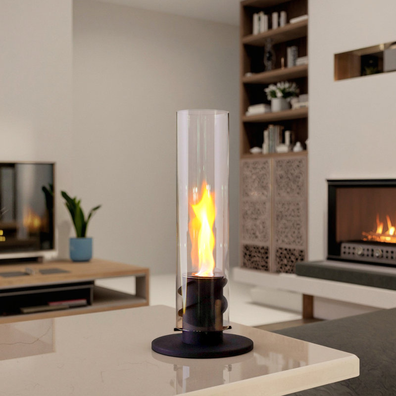Raniyah Bio-Ethanol Tabletop Fireplace with Flame Guard