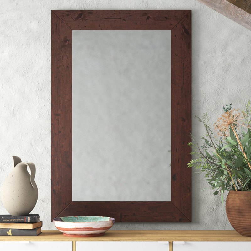 Carise Rectangle Mirror, 36" H x 24" W, Dark Walnut