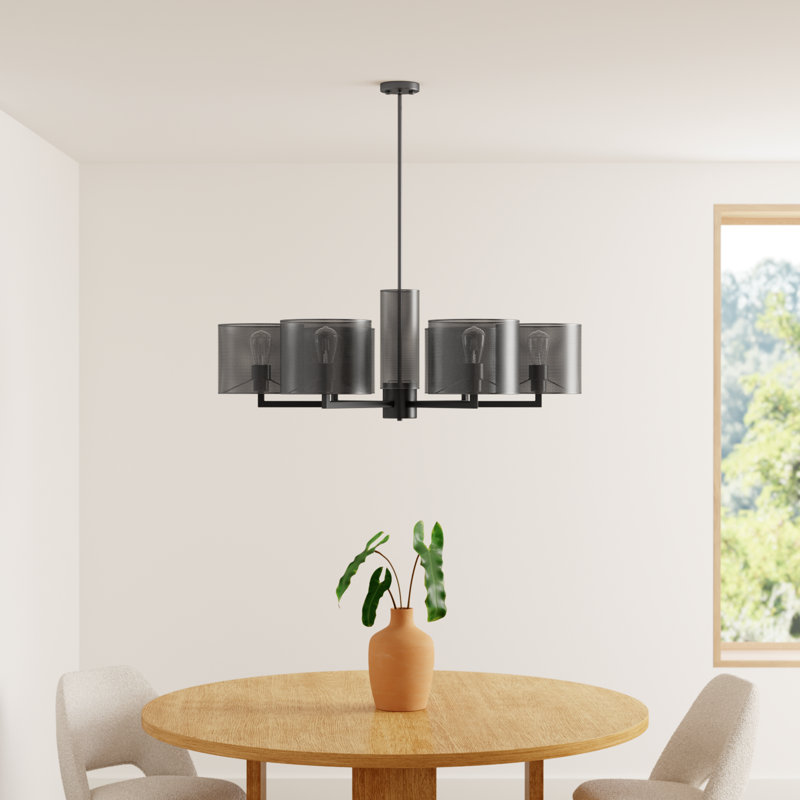 Meliora Iron 6-Light Chandelier, Black