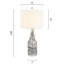 Ensemble de 2 lampes de chevet à intensité variable de 29 po en verre avec corps fileté coloré et base en cristal 29 po