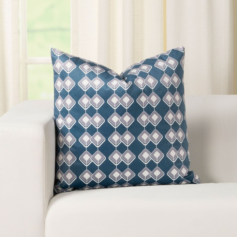 Etten Geometric Polyester Throw Pillow, 16" x 16"