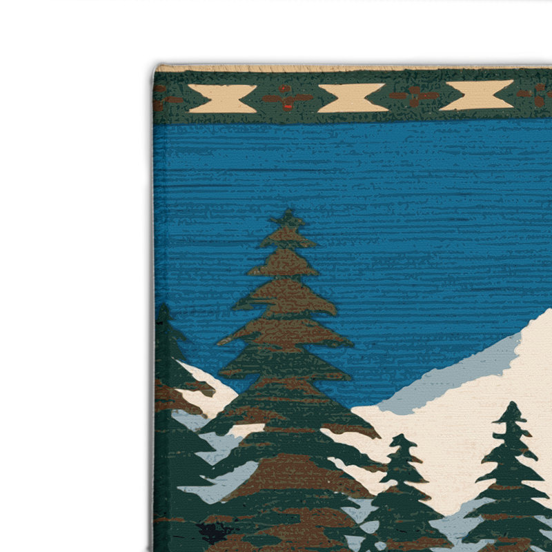 Tapis intérieur et extérieur bleu Transport, Rectangulaire 2 pi x 3 pi