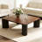 39.4" Square Coffee Table, Wood Living Room Table