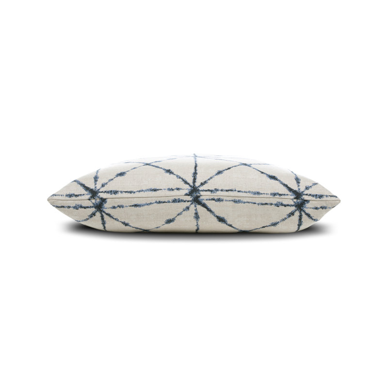 Trilogy Throw Square Indoor/Outdoor Pillow Cover & Insert by Elaine Smith, Indigo, 22"H x 22"W