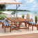 Anautica 8 - Person Wood Patio Dining Set with Rectangular Table