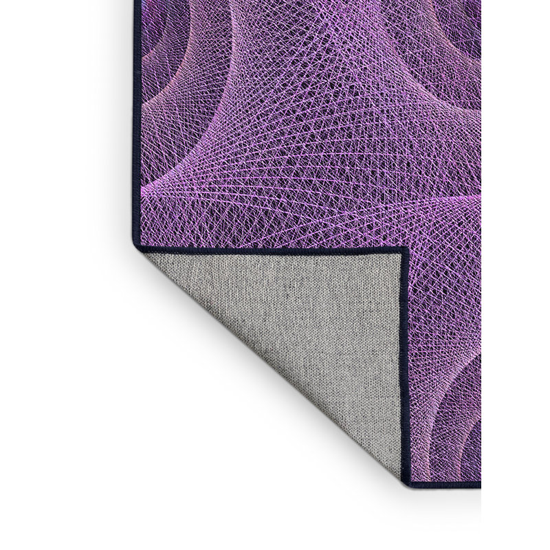 Tapis mauve tissé à la machine, Rectangle 6 pi x 9 pi