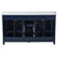 Meuble-lavabo double 60 po avec lavabo en céramique Chezkel-852605915-852605914