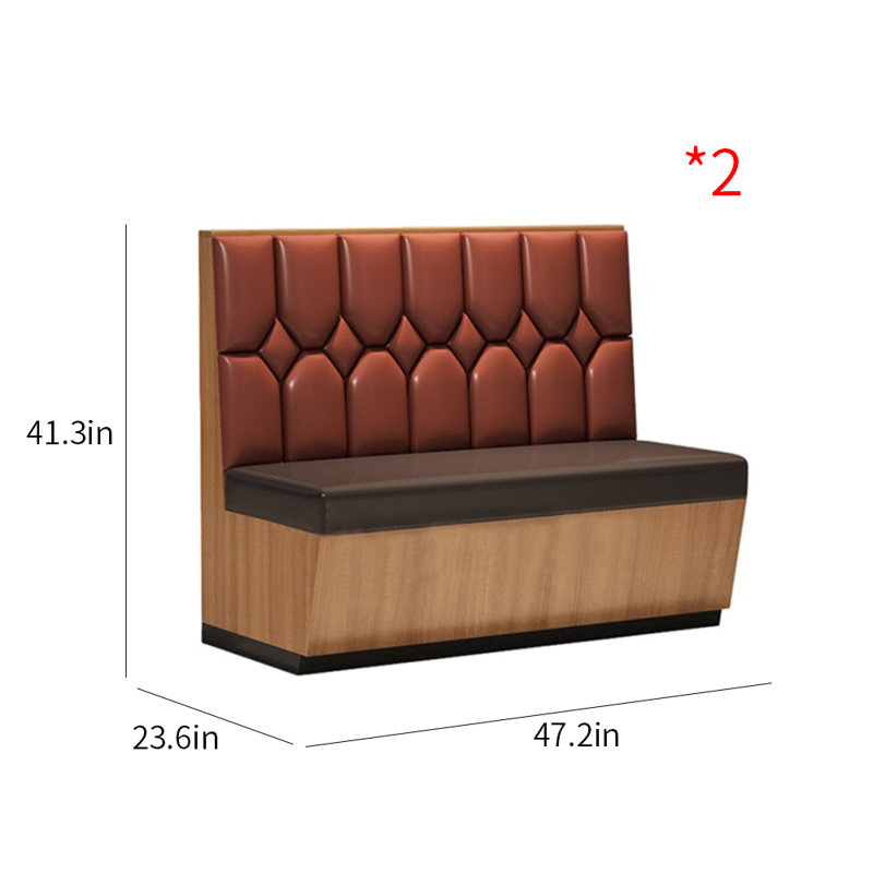 Banc rembourré en similicuir restaurant Bar Cafe