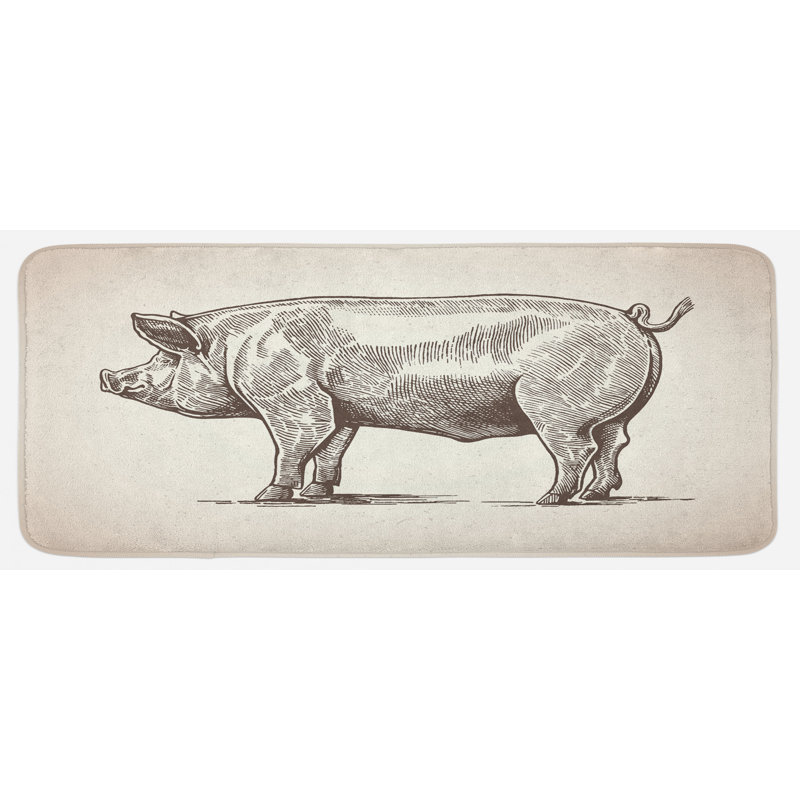 Tapis de cuisine cochon