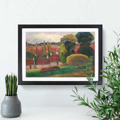 A Farm in Brittany by Paul Gauguin - Picture Frame Painting