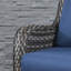 Chaise berçante en osier avec coussins Schutt-925171963