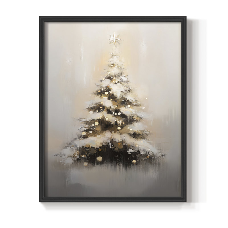 «Christmas Holiday Art», série 2-CXVII, reproduction encadrée - bois massif, Noir, noir, noir, noir, H 21 po x l 17 po